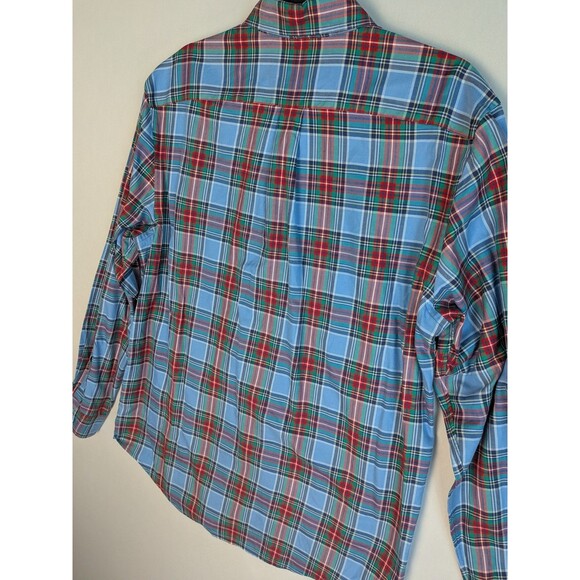 Vineyard Vines Shirt Mens M Blue Plaid Classic Fit Tucker Long Sleeve Button Up - Picture 8 of 10
